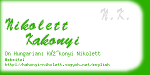 nikolett kakonyi business card